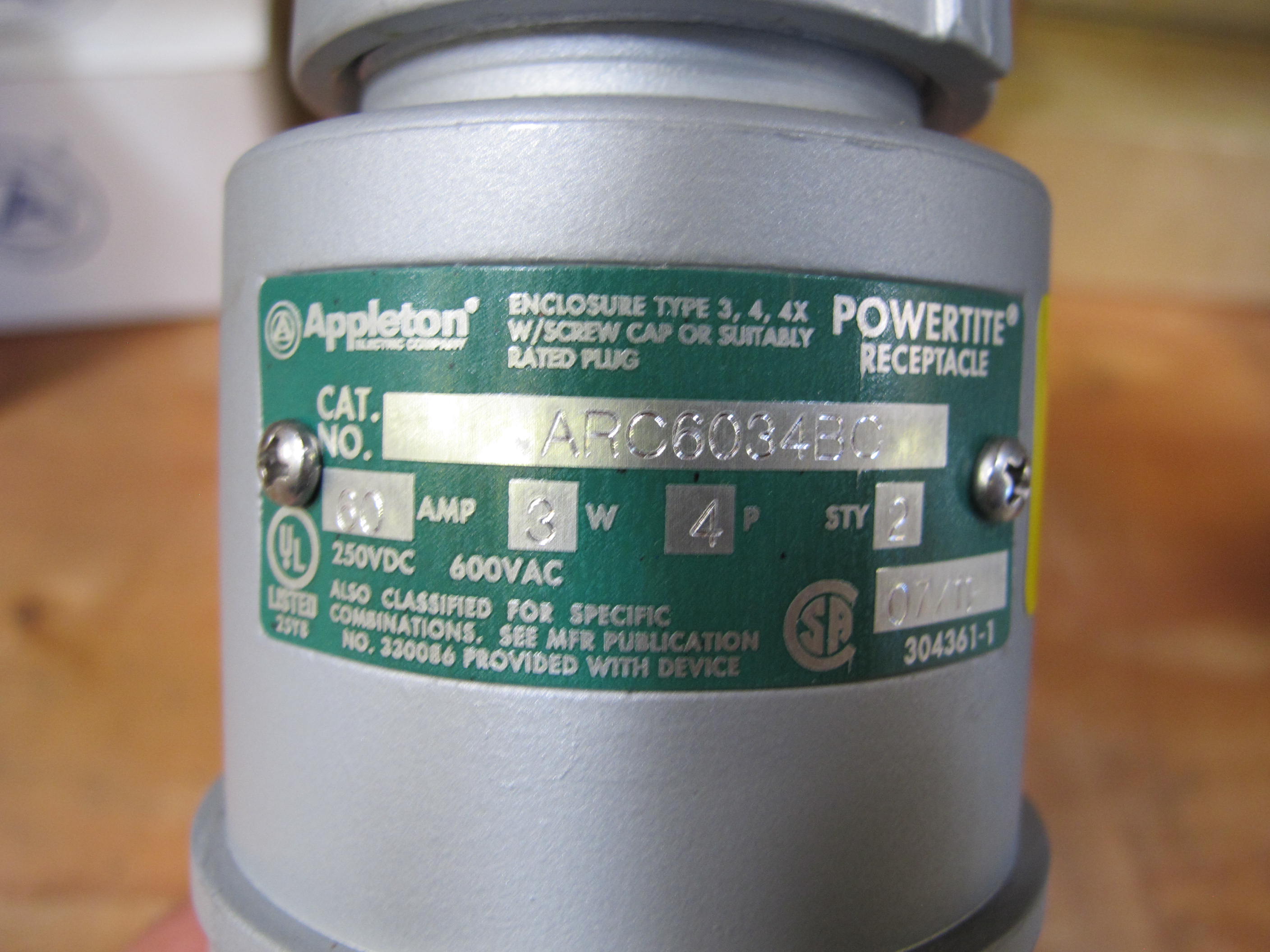 LOT TO INCLUDE: (17) CONNECTORS, ELECTRICAL TYPE, 10 CONDUCTOR, CIRCULAR PLUG KIND, (15) CONNECTORS, ELECTRICAL TYPE. PART NO ZZM-242053-WO-1116-621 PN, (12) RECEPTACLES, ELECTRICAL TYPE, 3 WIRE, 600VAC/250VDC 60A 4 POLE ELEC RATING, CLAMP RING PLUG, HAZARDOUS DUTY KIND. LOADING & HANDLING FEE $15-4145